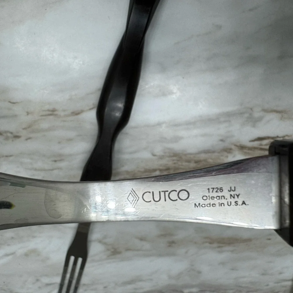Cutco‎ Carving Forks 1726 Brown Orange Swirl Handle 11